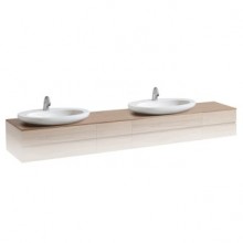 Top for vanity unit, with cut-out left and right ILBAGNOALESSI ONE арт. 424604 (2400x500x12)