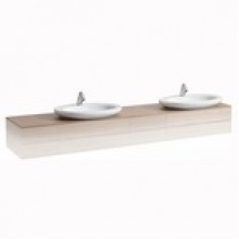 Top for vanity unit,  with cut-out left and right ILBAGNOALESSI ONE арт. 424614 (2400x500x12)