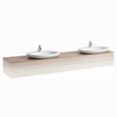 Top for vanity unit,  with cut-out left and right ILBAGNOALESSI ONE арт. 424614 (2400x500x12)